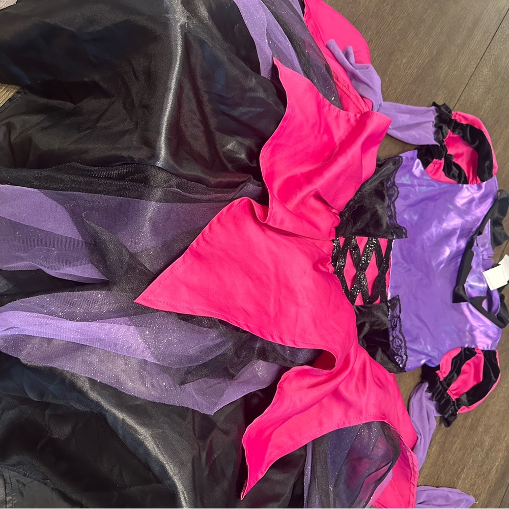Disguise Witch Costume - Fuchsia, Violet, and Black - Picture 4 of 5